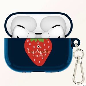 Kate Spade x Targeyt Navy Strawberry AirPods Pro 1 and 2 Case